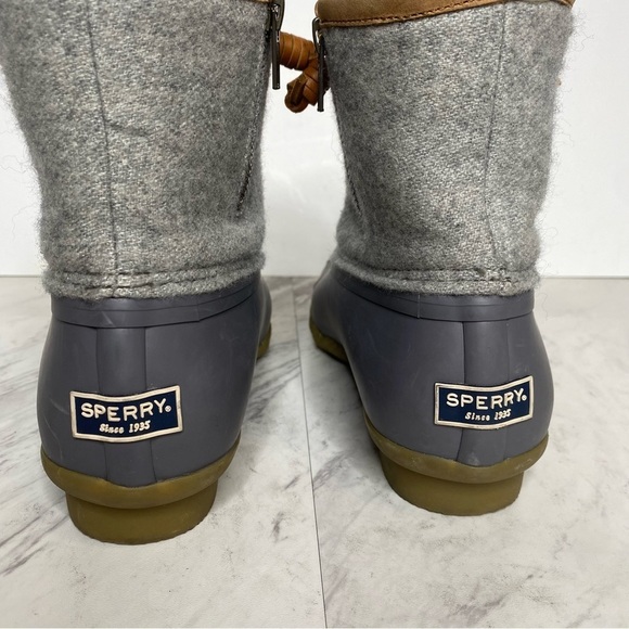 Sperry Saltwater Wool Embossed Water Resistant Duck Boot 7 - Picture 4 of 14